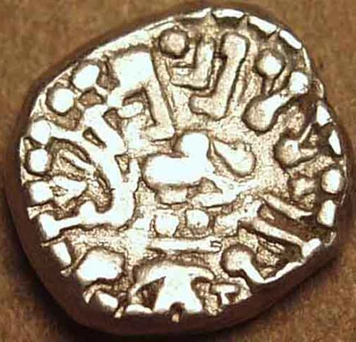 Krishnaraja silver rupaka or drachm reverse