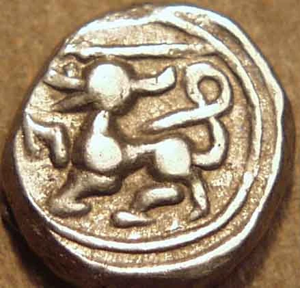 Hari Hara I Or II Silver 10-Rattis, Silver Coin obverse