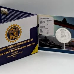 India Commemorative 250 Years of Mazagon Dock Shipbuilders limited obverse