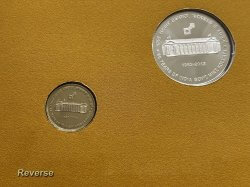 India Commemorative 60 YEARS OF INDIA GOVERNMENT MINT KOLKATA reverse