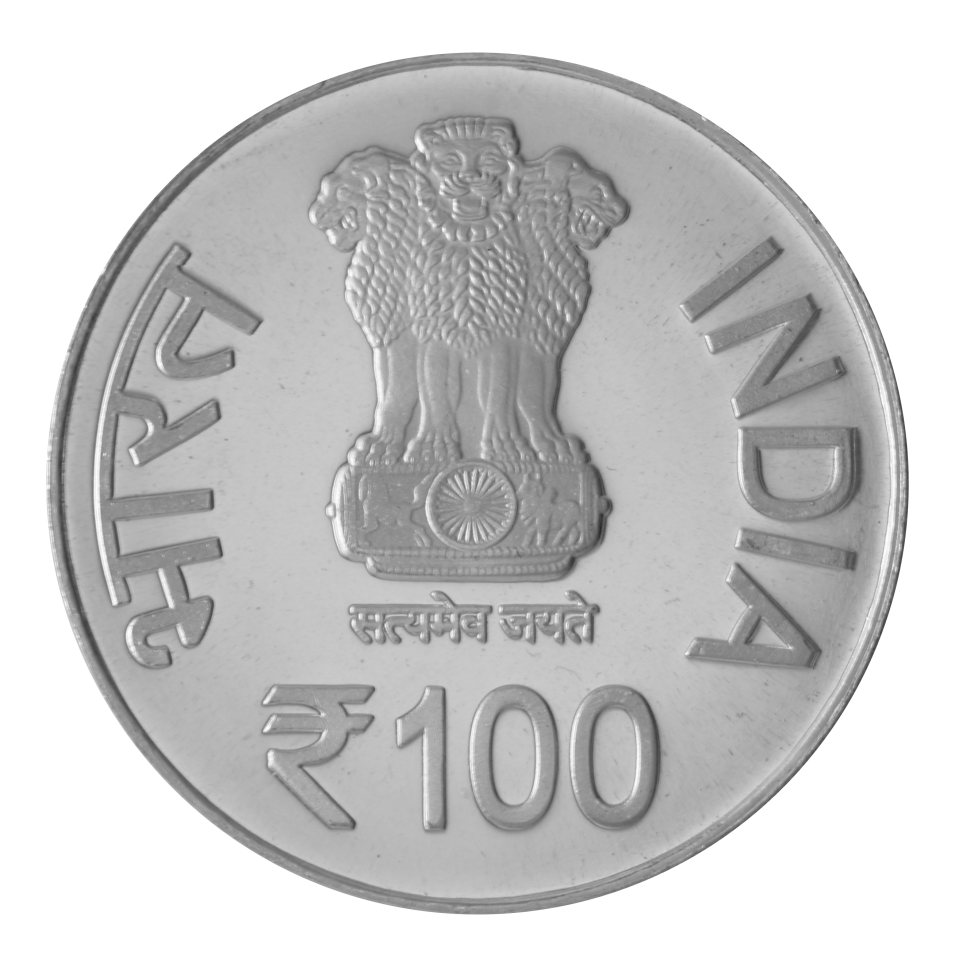 100 Rupees - Acharya Shri Mahapragya, Silver Coin obverse