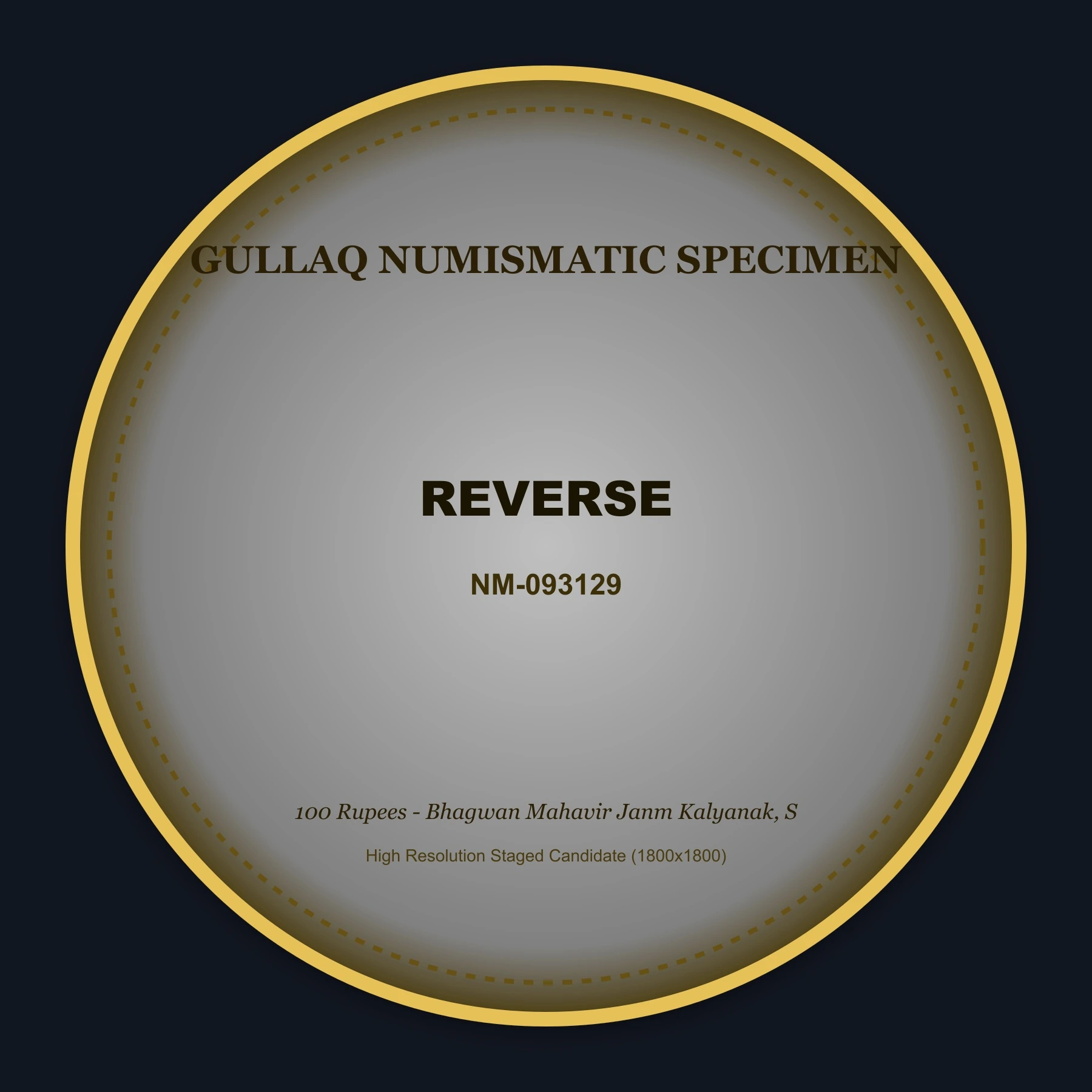 100 Rupees - Bhagwan Mahavir Janm Kalyanak, Silver Coin thumbnail 2