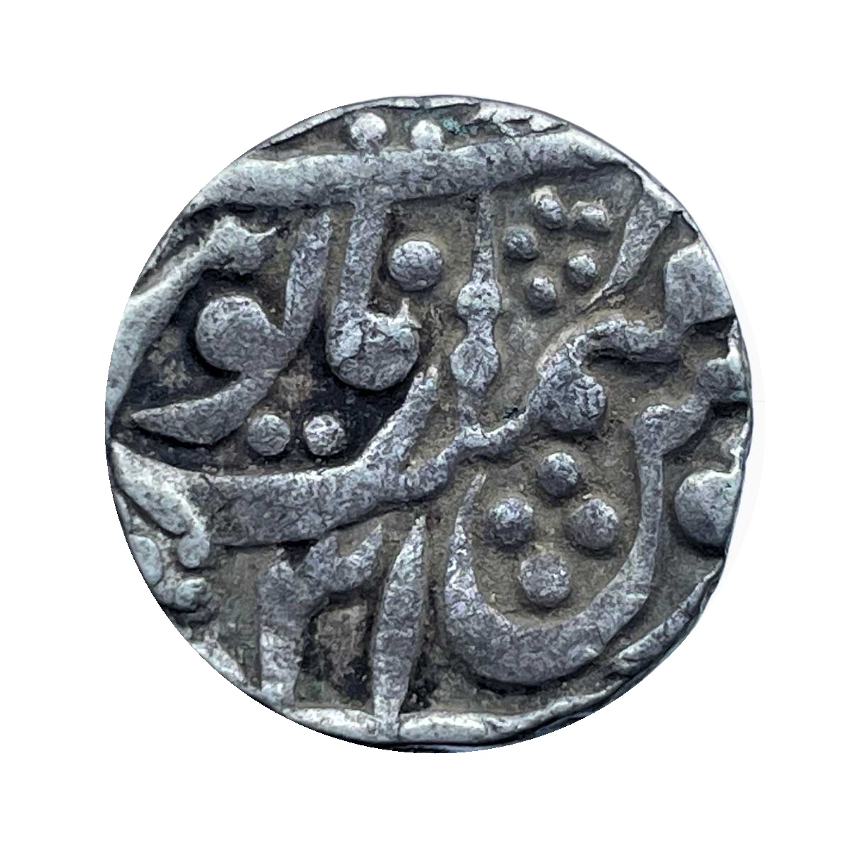 One Rupee Shah Allam II RY-31 Silver Coin, Princely State of Jodhpur – Feudatory Kuchaman, Collectible.