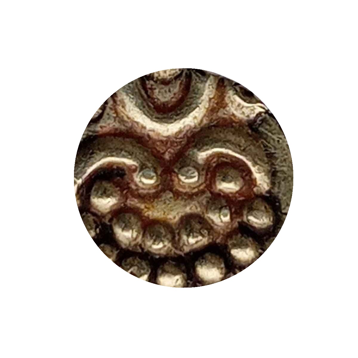 Rare Gold Kaliyan Fanam Coin of Travancore State, Princely State of Travancore, XF thumbnail 3