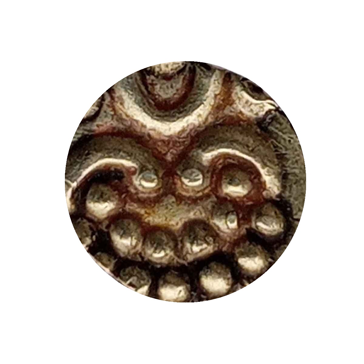 Rare Gold Kaliyan Fanam Coin of Travancore State, Princely State of Travancore, XF thumbnail 2