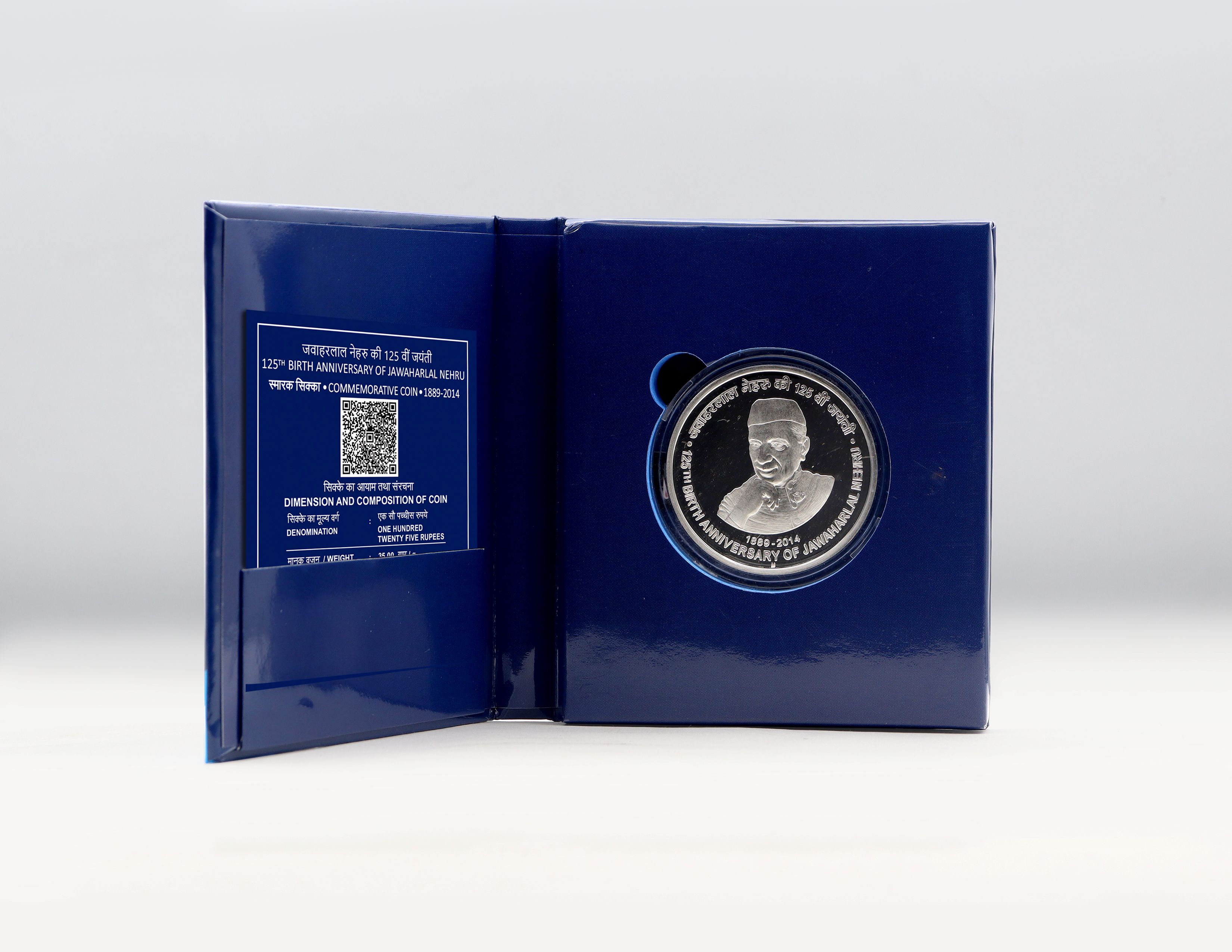 125th Birth Anniversary of Jawaharlal Nehru- Denomination of ₹ 125 - Proof Booklet Packing- FGCO002063