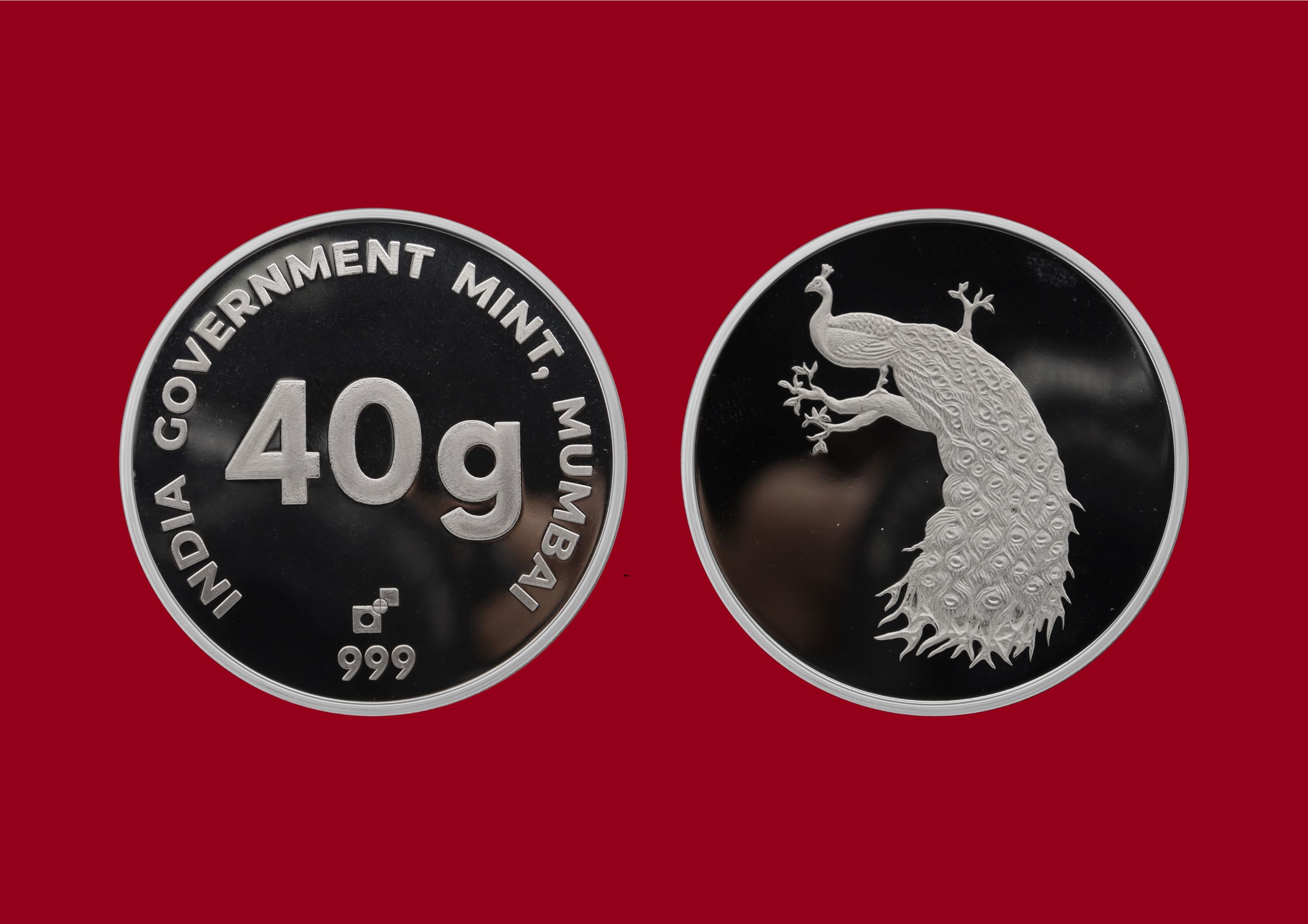 Peacock Silver coin 20 gram -FGSM000632 thumbnail 3