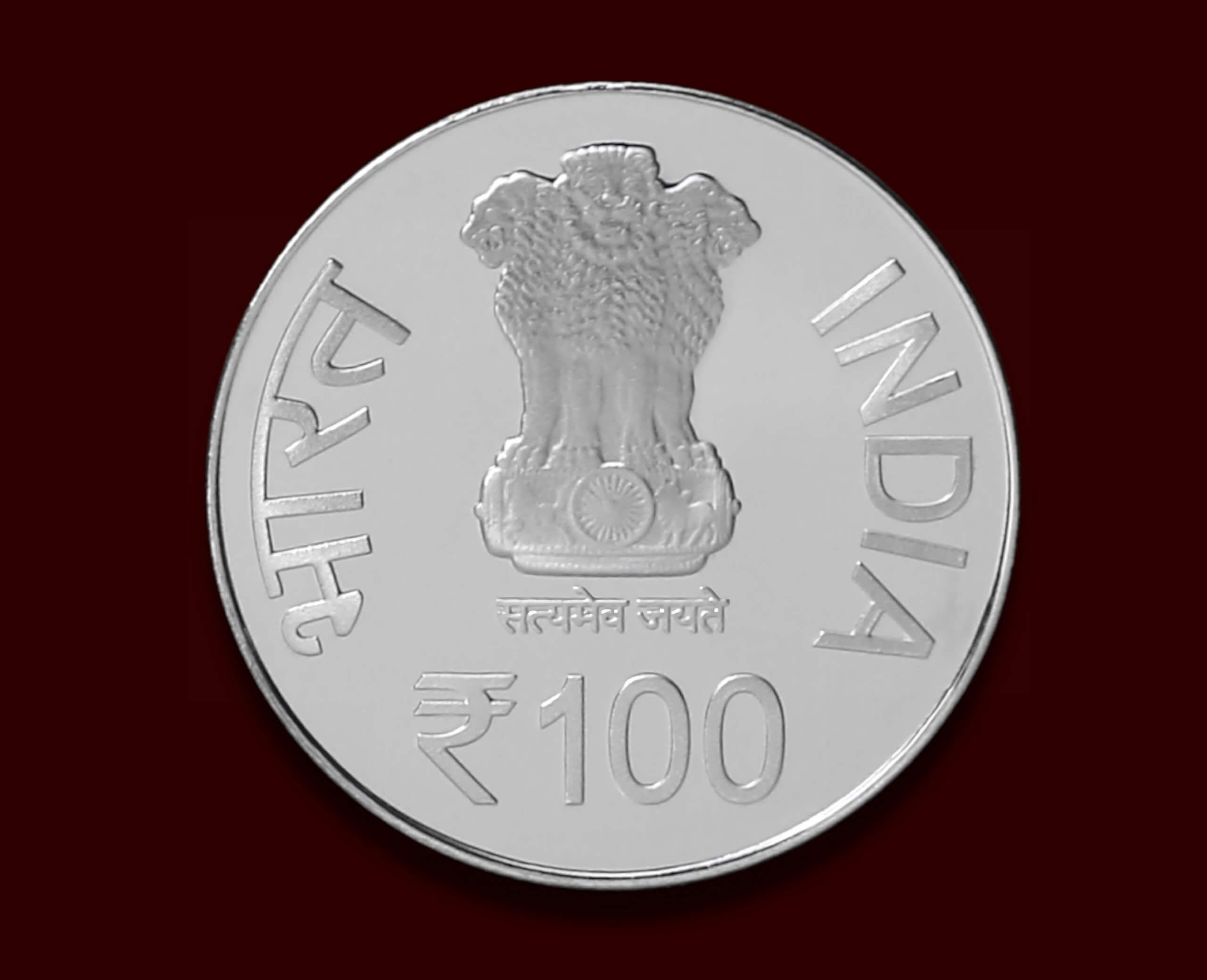 RS. 100 – WOODEN BOX – CENTENNIAL BIRTH YEAR OF SHRI NANDAMURI TARAKA RAMA RAO — Obverse