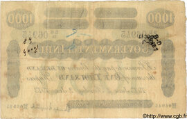 1000 Rupees (Bombay) 1915 (1909-1927) reverse (back)