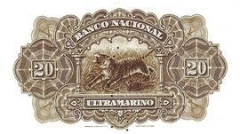 20 Rupias 1924 reverse (back)