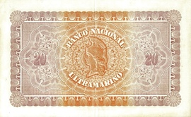 20 Rupias 1906 reverse (back)
