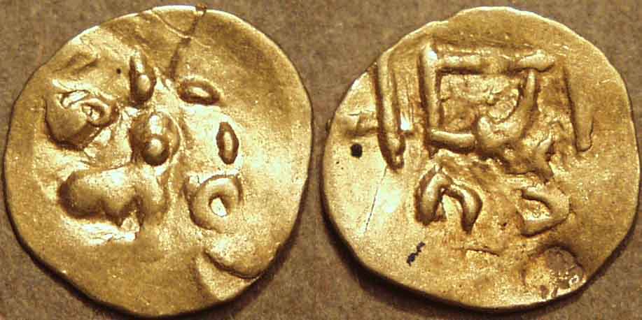 Series 1: Bhanudeva II? Gold Fanam, Gold Coin obverse