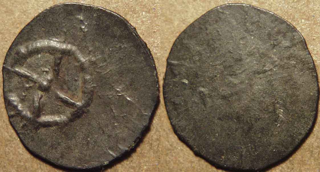 Anepigraphic Chakra-Type Uniface Potin Units - Copper, Copper Coin obverse