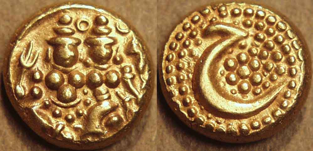 Haidar Ali Gold Pagoda, Uma-Maheswara With Rosette Reverse, Gold Coin obverse